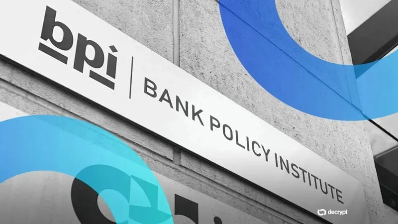 Bank Policy Institute signage, representing US banking groups' push for wider stablecoin AML rules
