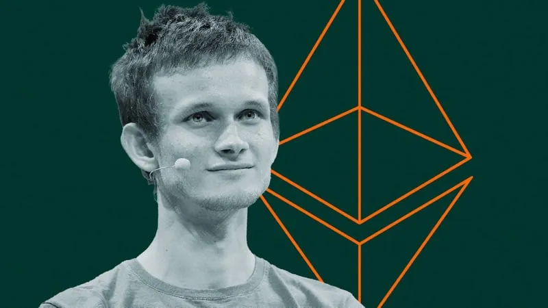 Vitalik Buterin and Ethereum branding representing a leaner chain design