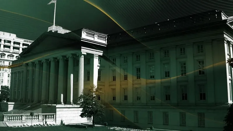 US Treasury building after FinCEN withdrew its crypto wallet and mixing proposals