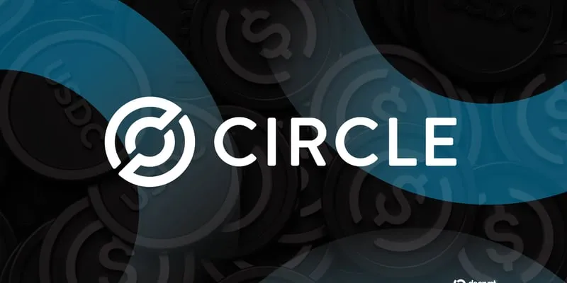 The Circle logo on a graphic background