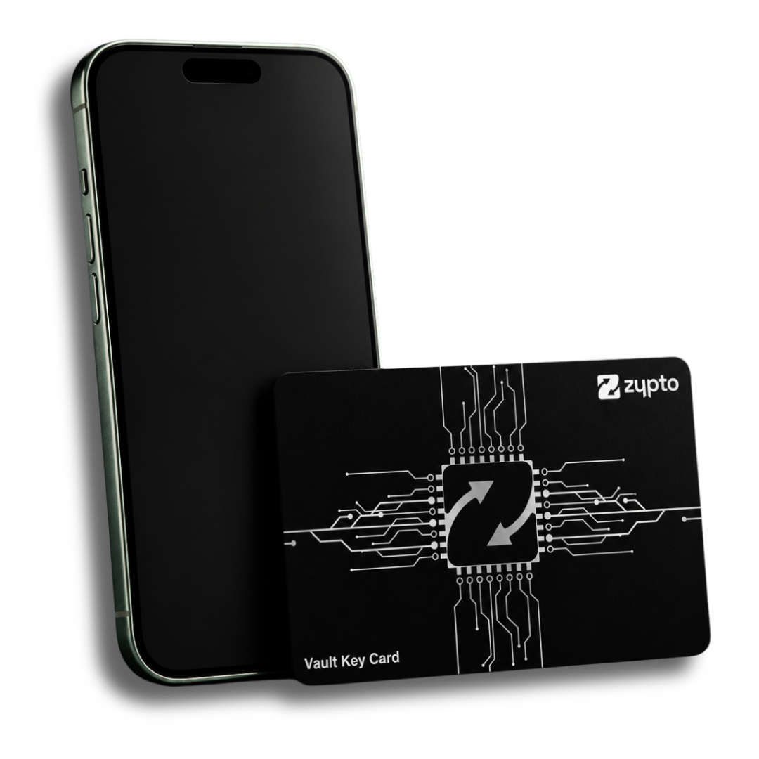 The Vault Key Card — Zypto hardware wallet